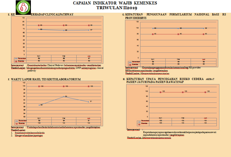 CAPAIAN INDIKATOR WAJIB KEMENKES TRIWULAN II 2019 | RSU Sarila Husada